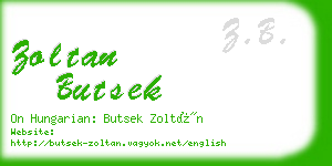 zoltan butsek business card